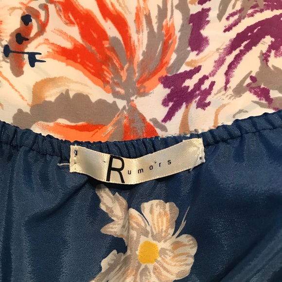 💵5 FOR $25💵 Rumors Blue Floral Spaghetti Strap - Picture 3 of 3